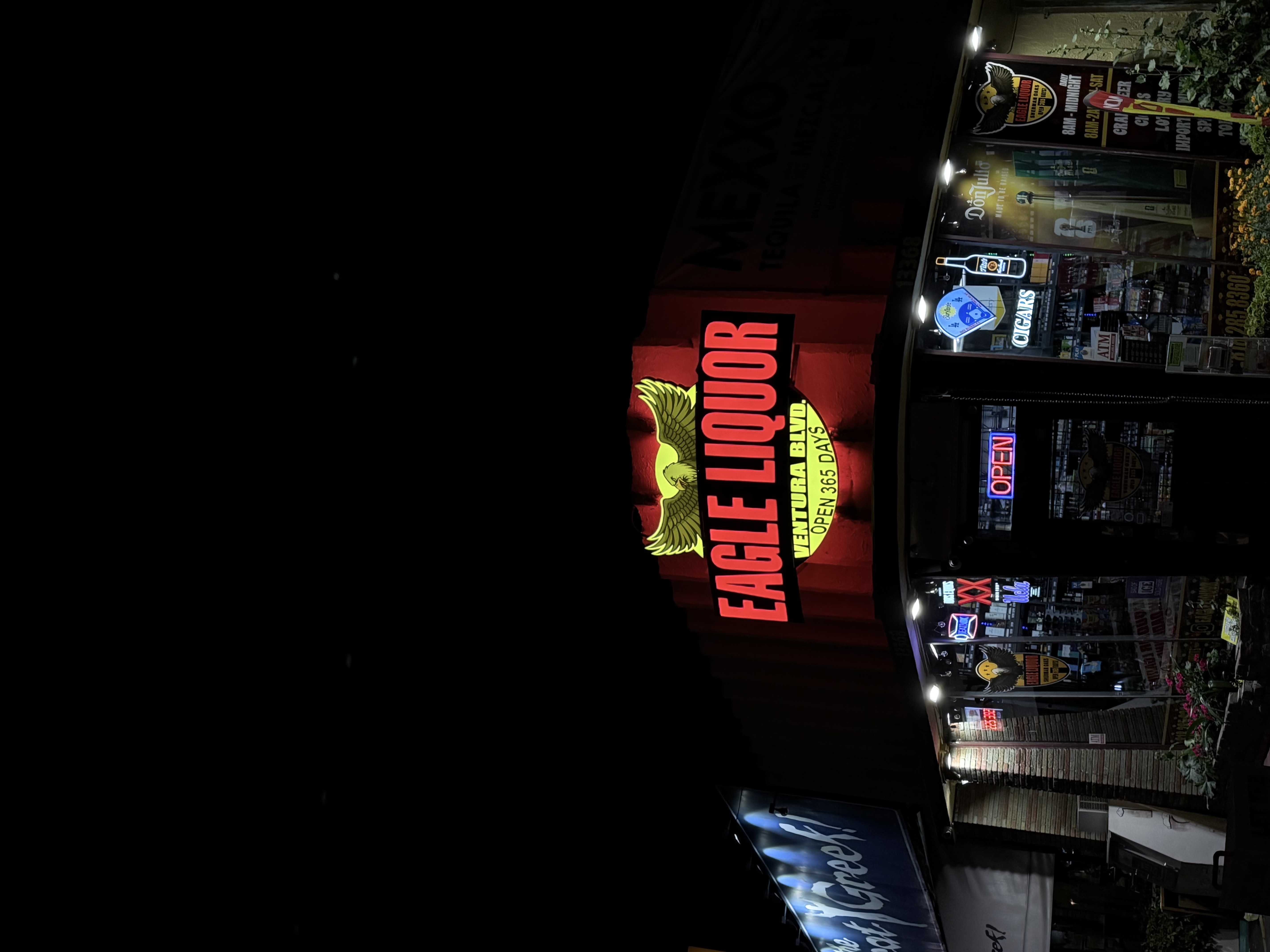 Eagle Liquor storefront sign