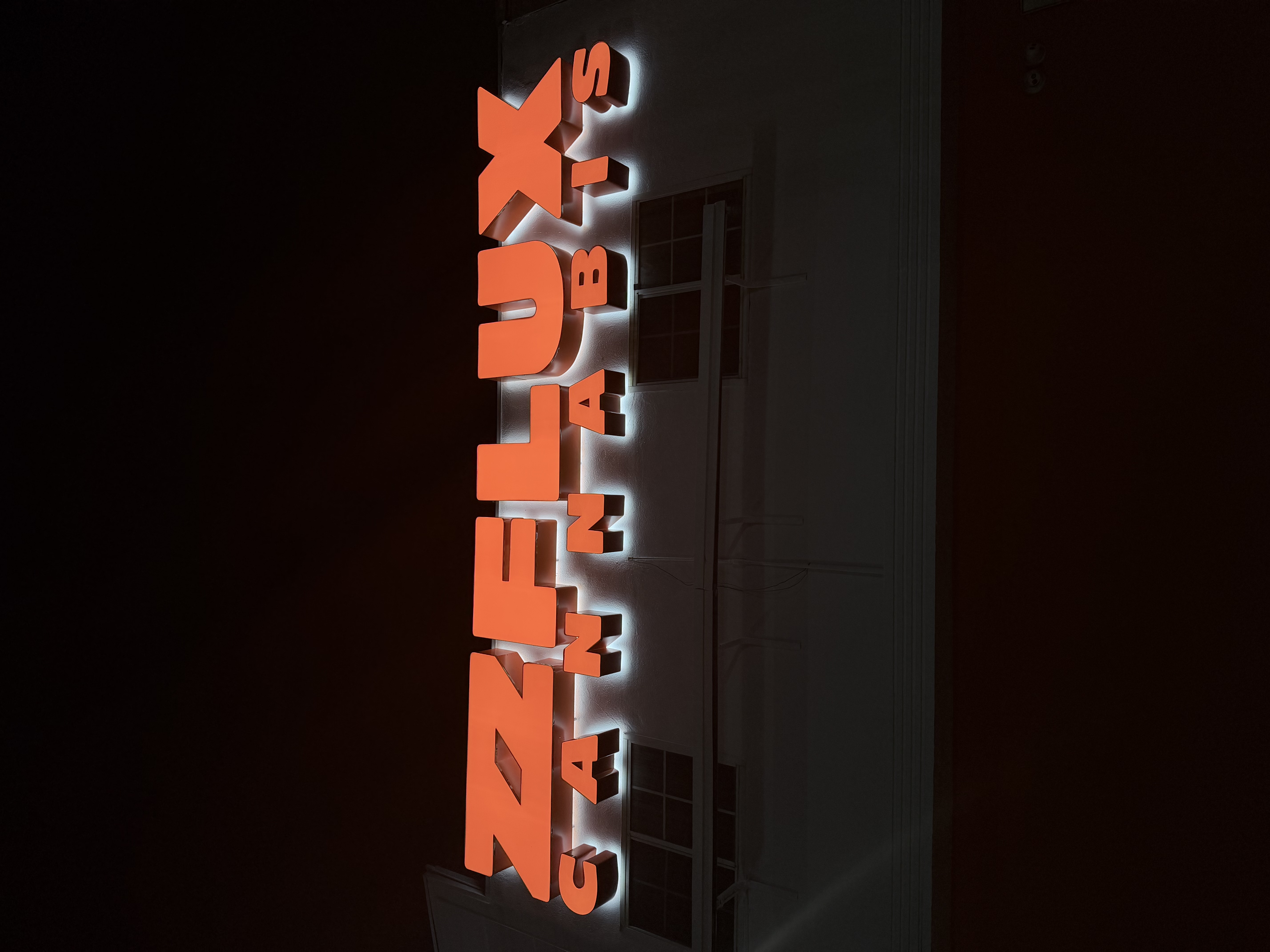 Z-Flux Cannabis halo-lit channel letters