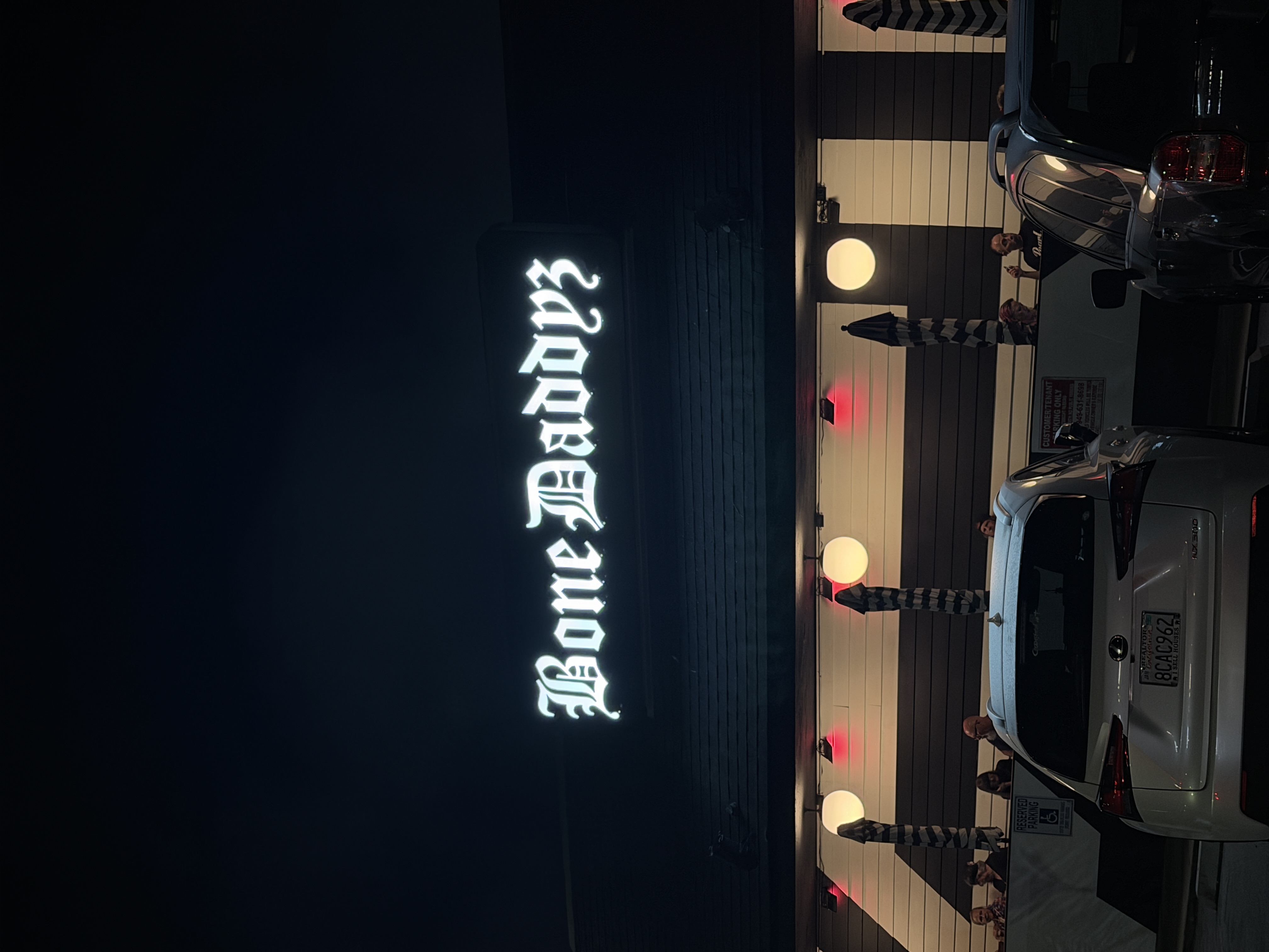 Bone Daddyz illuminated channel letters