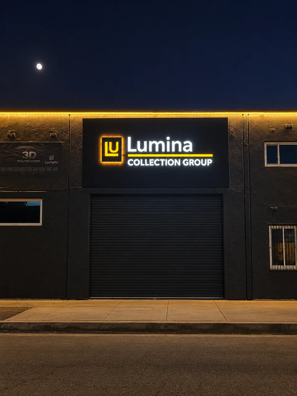 Lumina Collection Group illuminated exterior lettering